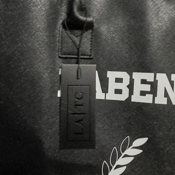 LATC Los Angeles Trading Co. Black Babenciaga Vegan Leather Tote NWT - Picture 4 of 9